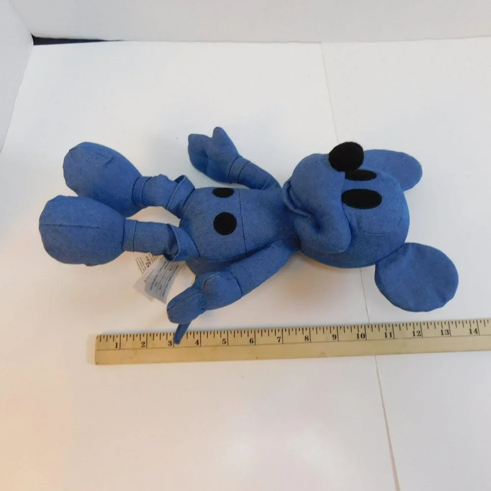 Disney x AE American Eagle Special Edition Mickey Mouse Plush Blue Denim 12" - Picture 4 of 8